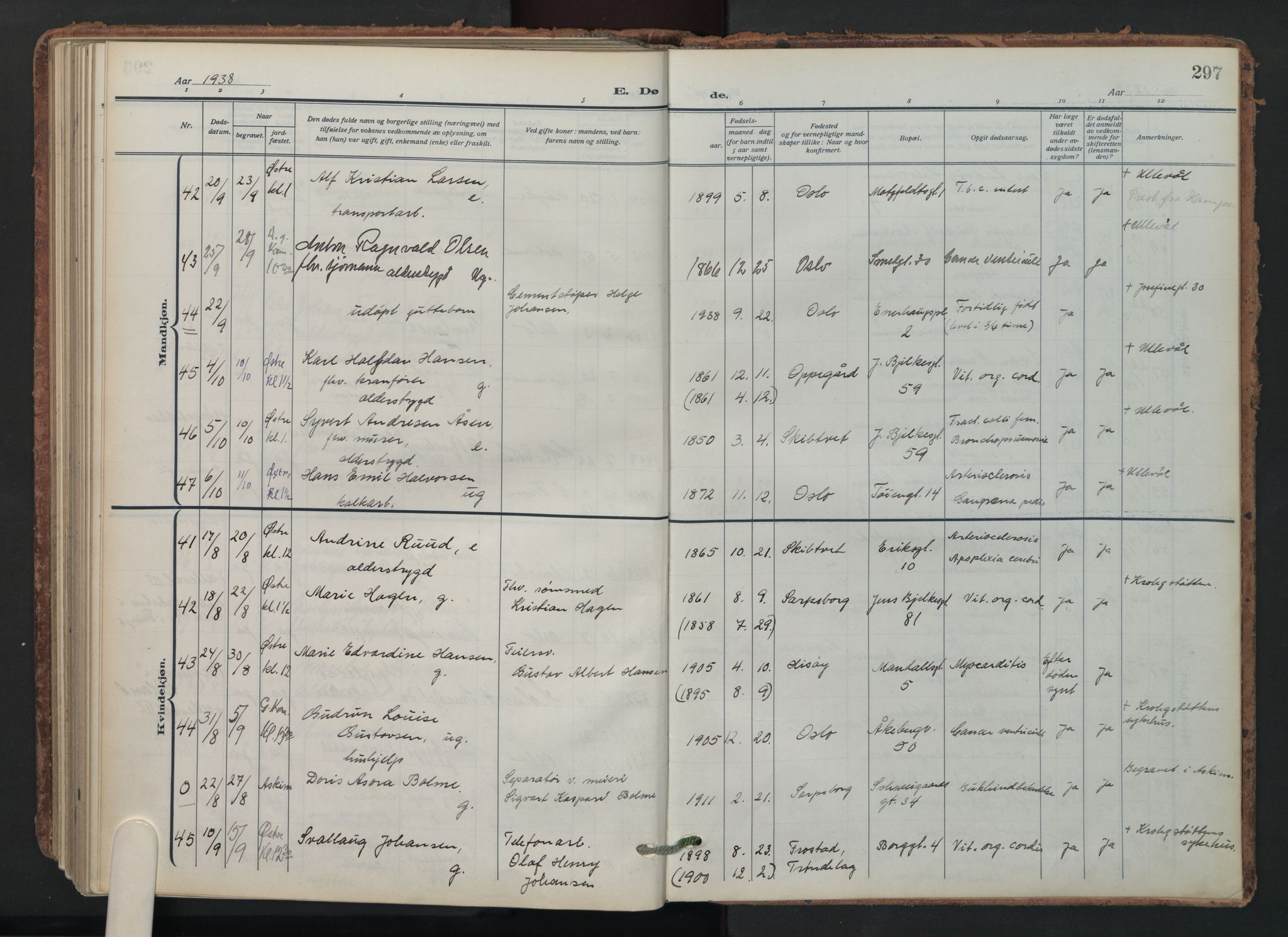 Grønland prestekontor Kirkebøker, AV/SAO-A-10848/F/Fa/L0019: Parish register (official) no. 19, 1918-1938, p. 297