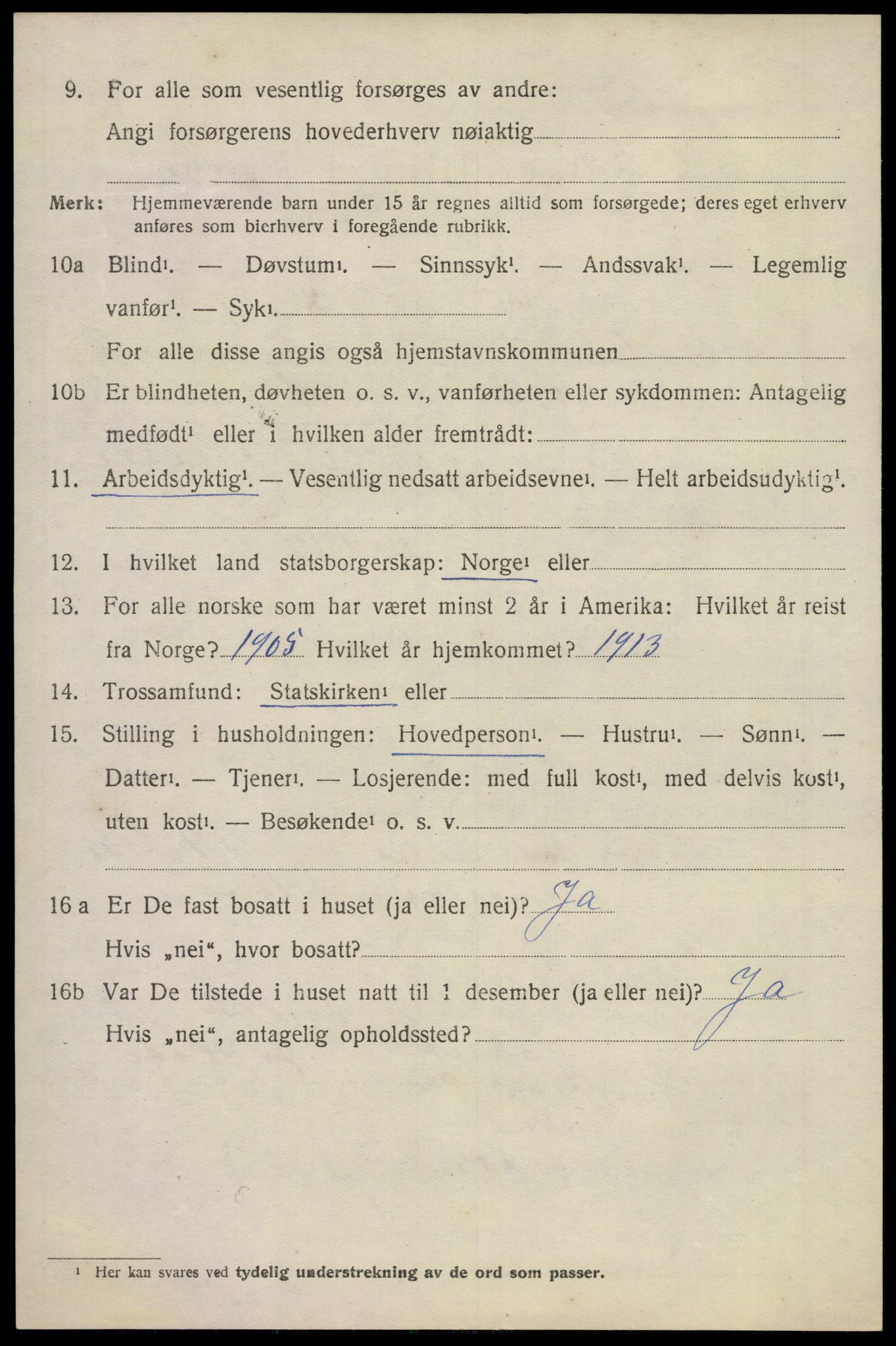 SAKO, 1920 census for Botne, 1920, p. 2154