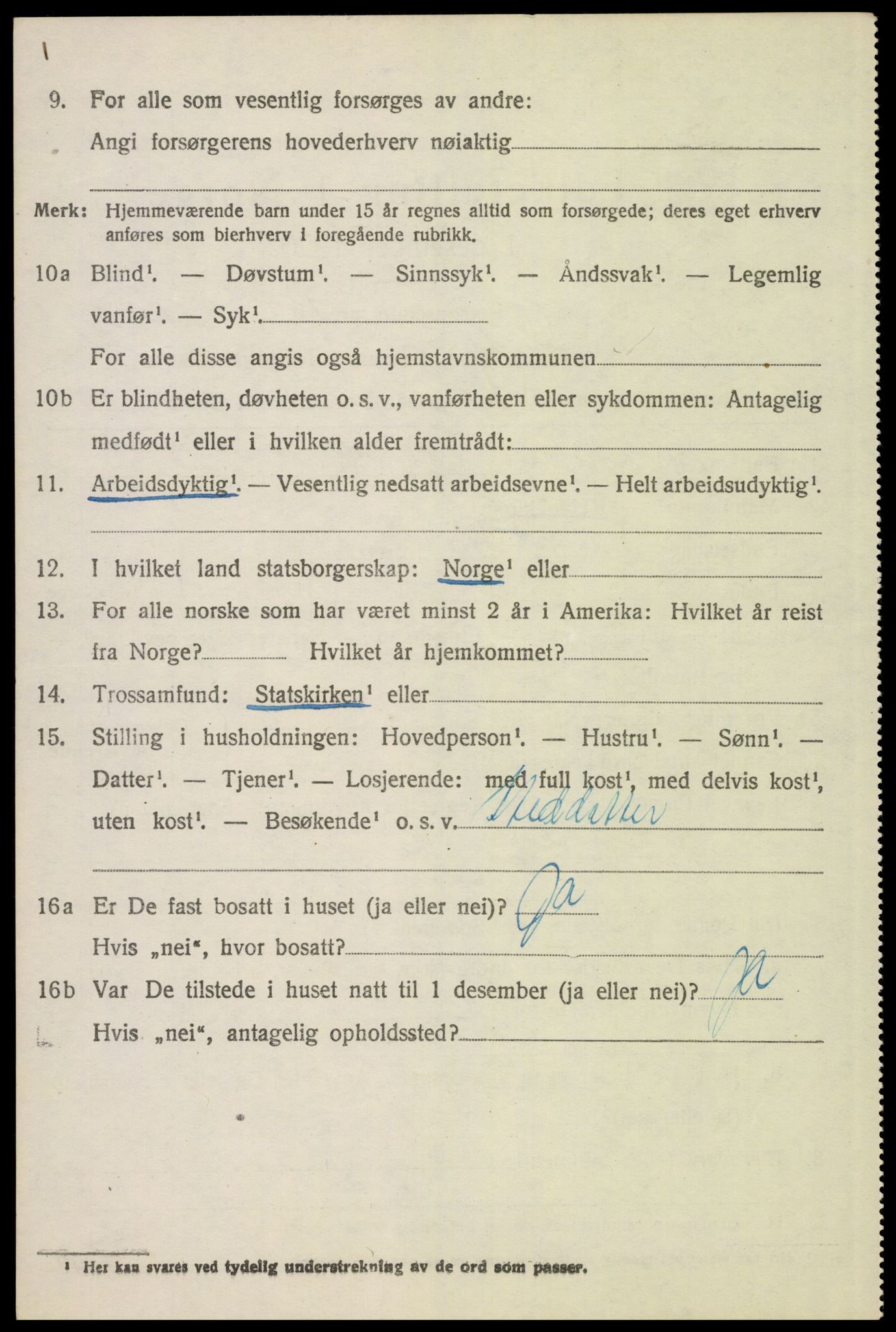 SAH, 1920 census for Alvdal, 1920, p. 5079