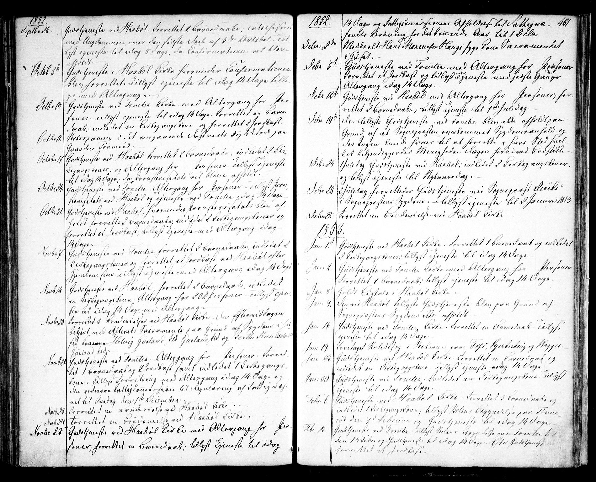 Hobøl prestekontor Kirkebøker, AV/SAO-A-2002/F/Fa/L0003: Parish register (official) no. I 3, 1842-1864, p. 461