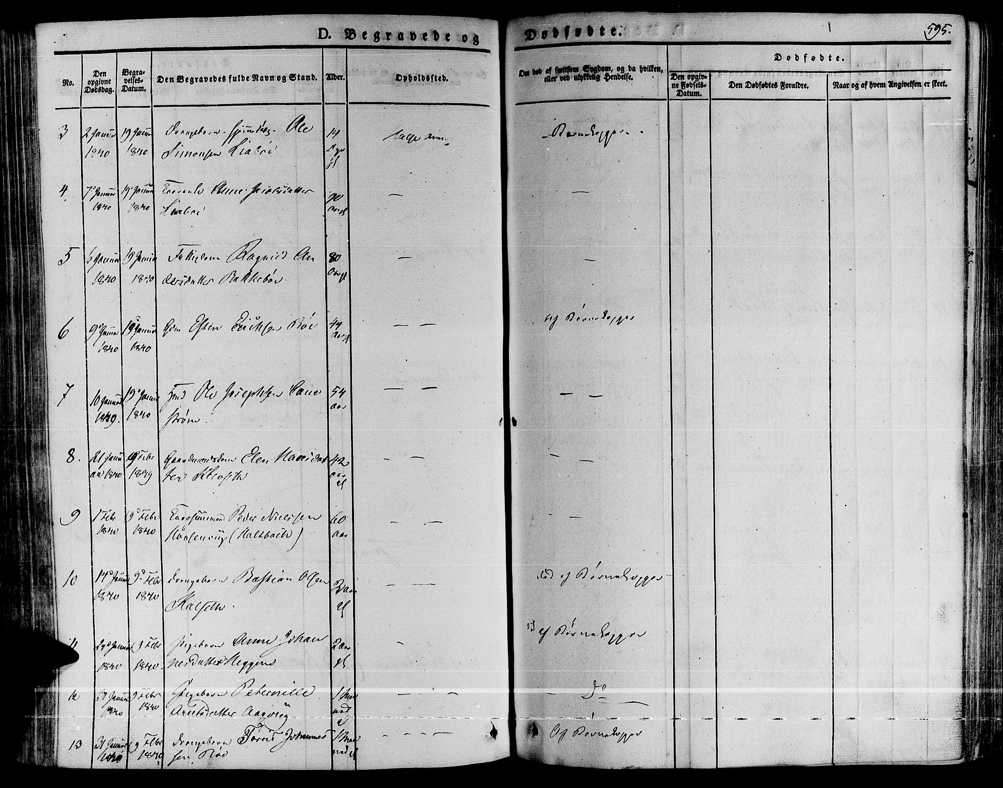 Ministerialprotokoller, klokkerbøker og fødselsregistre - Møre og Romsdal, AV/SAT-A-1454/592/L1025: Parish register (official) no. 592A03 /2, 1831-1849, p. 595