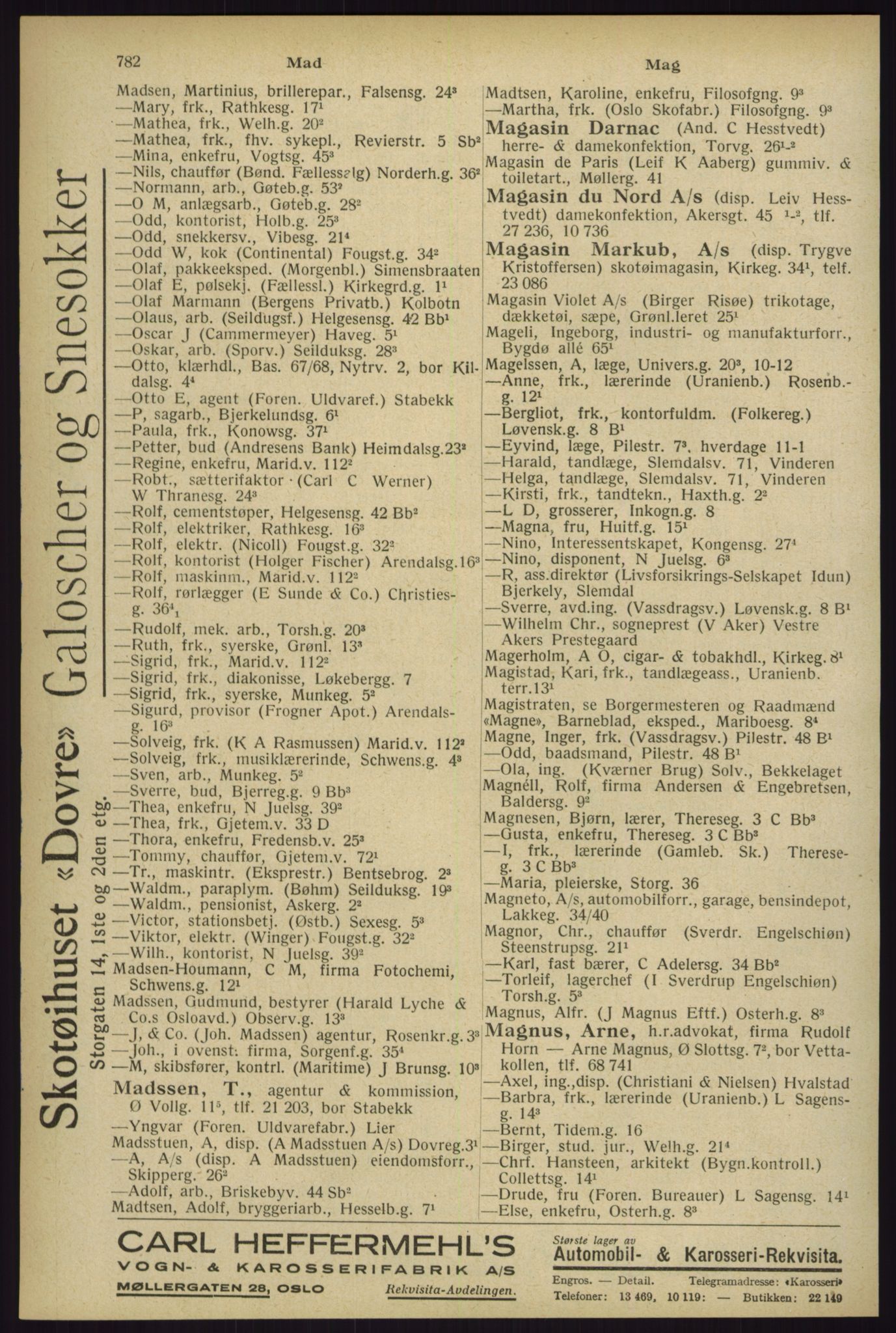 Kristiania/Oslo adressebok, PUBL/-, 1929, p. 782