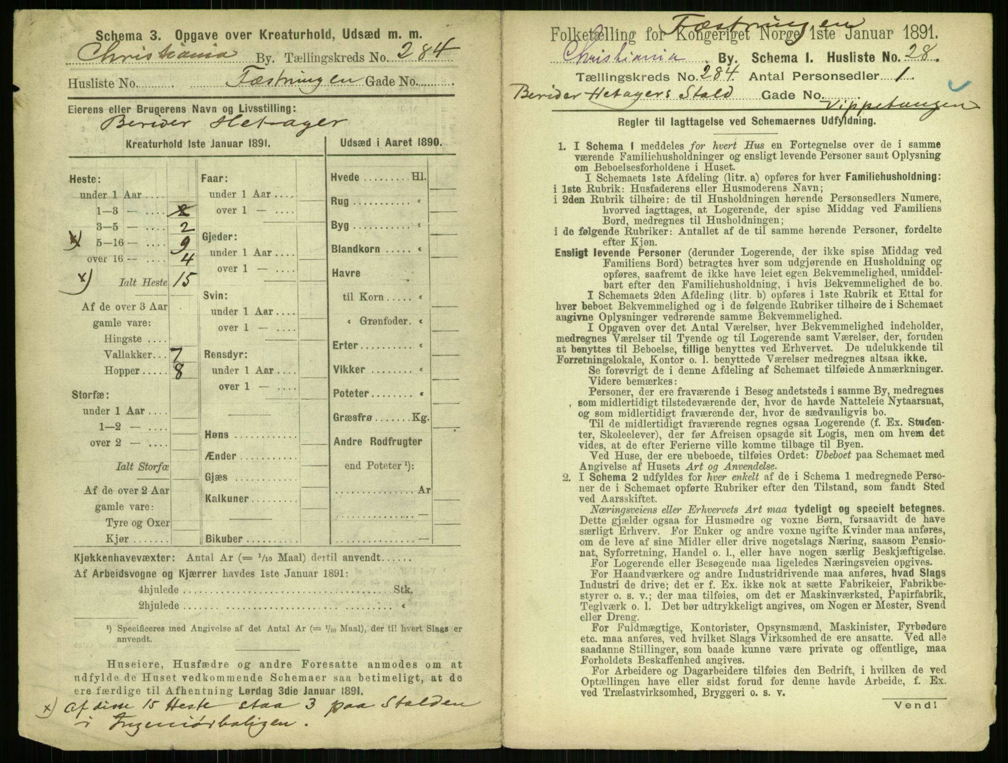 RA, 1891 census for 0301 Kristiania, 1891, p. 173518