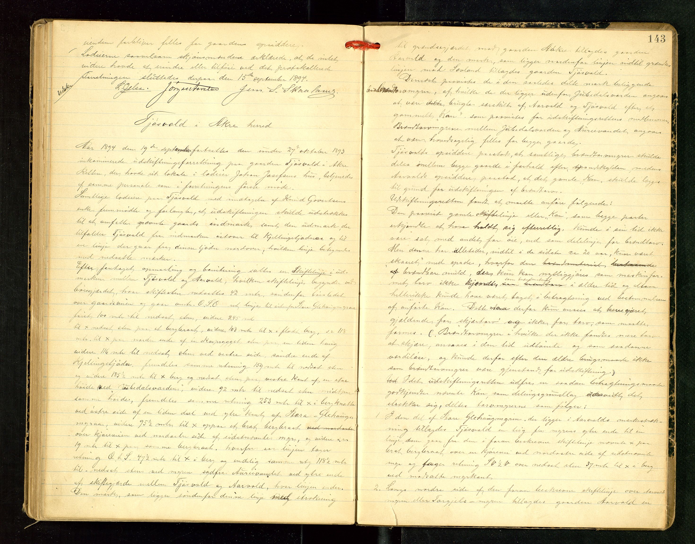 Rogaland jordskifterett, AV/SAST-A-102426/Oa/L0018: Forhandlingsprotokoll, 1888-1894, p. 143