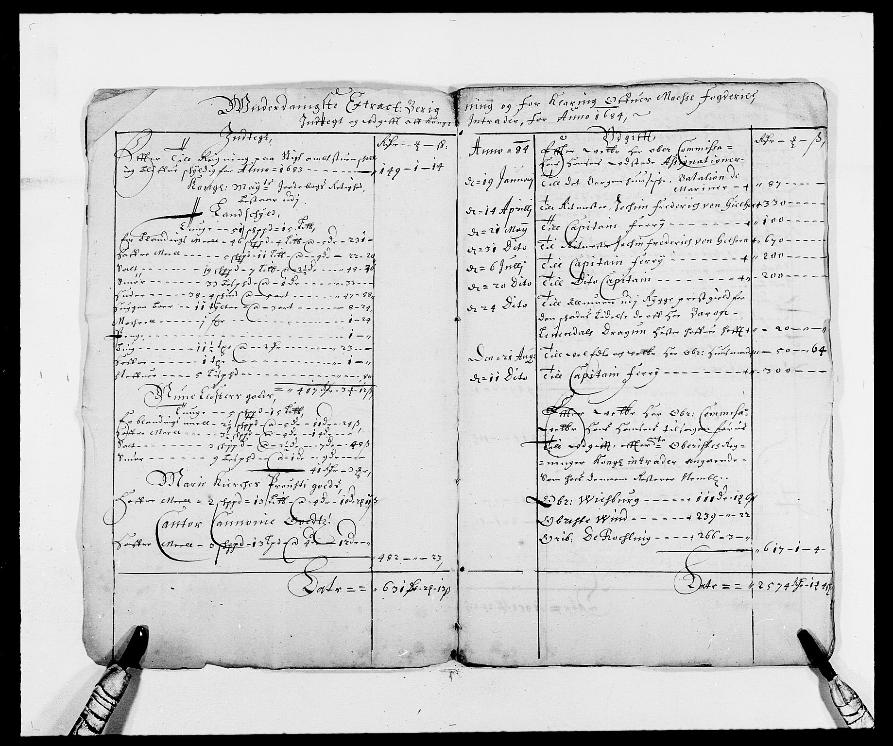 Rentekammeret inntil 1814, Reviderte regnskaper, Fogderegnskap, RA/EA-4092/R02/L0103: Fogderegnskap Moss og Verne kloster, 1682-1684, p. 445