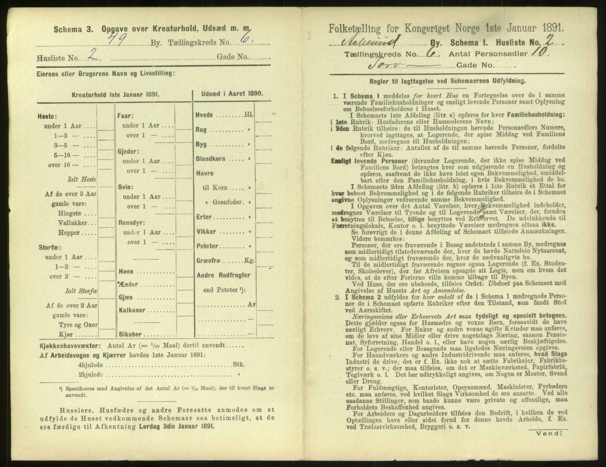 RA, 1891 census for 1501 Ålesund, 1891, p. 464