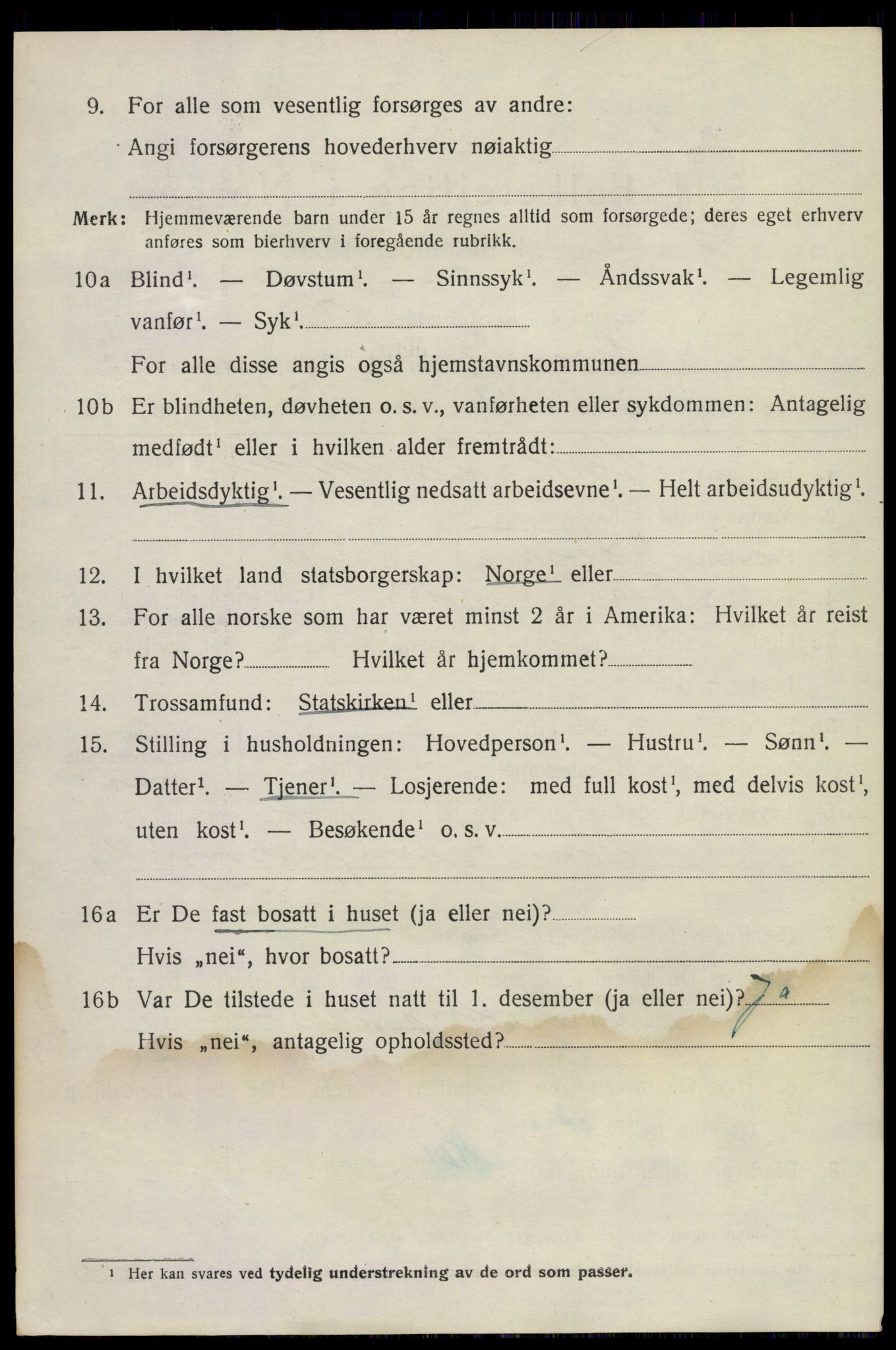 SAKO, 1920 census for Sandeherred, 1920, p. 19807