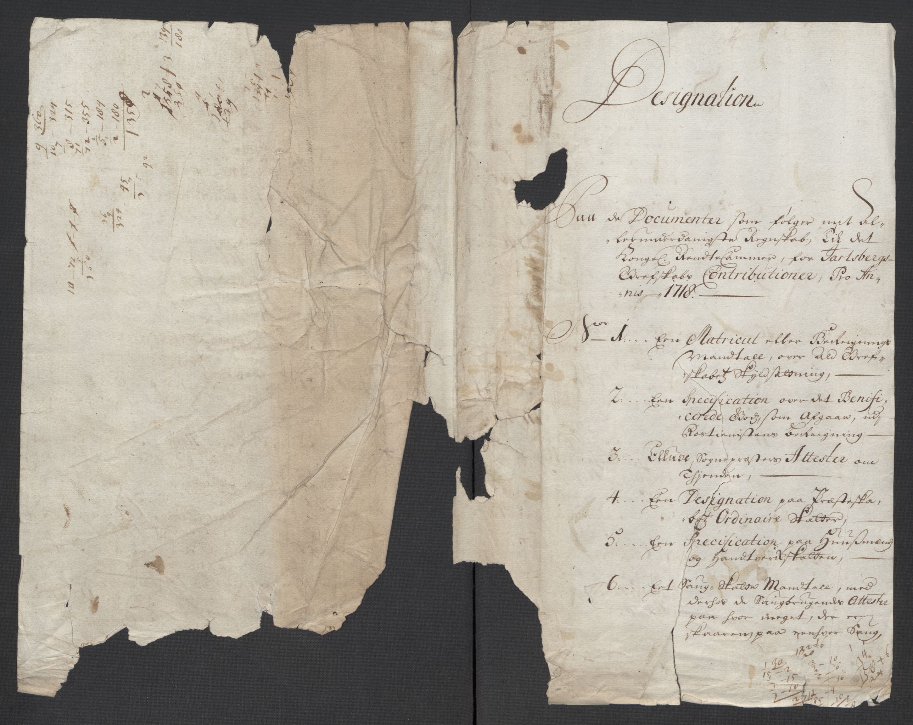 Rentekammeret inntil 1814, Reviderte regnskaper, Fogderegnskap, AV/RA-EA-4092/R32/L1882: Fogderegnskap Jarlsberg grevskap, 1718, p. 25