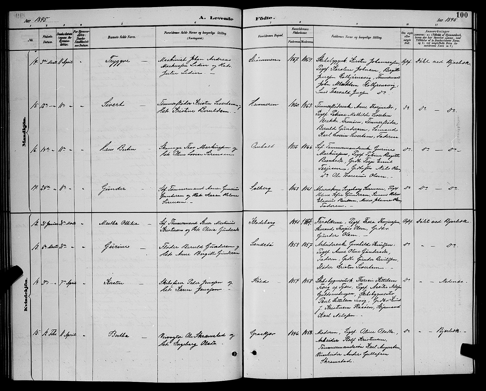 Øyestad sokneprestkontor, AV/SAK-1111-0049/F/Fb/L0009: Parish register (copy) no. B 9, 1886-1896, p. 100