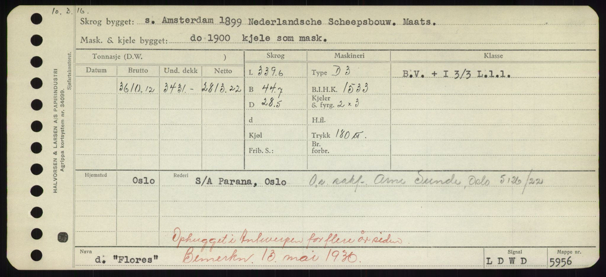 Sjøfartsdirektoratet med forløpere, Skipsmålingen, RA/S-1627/H/Hd/L0011: Fartøy, Fla-Får, p. 51