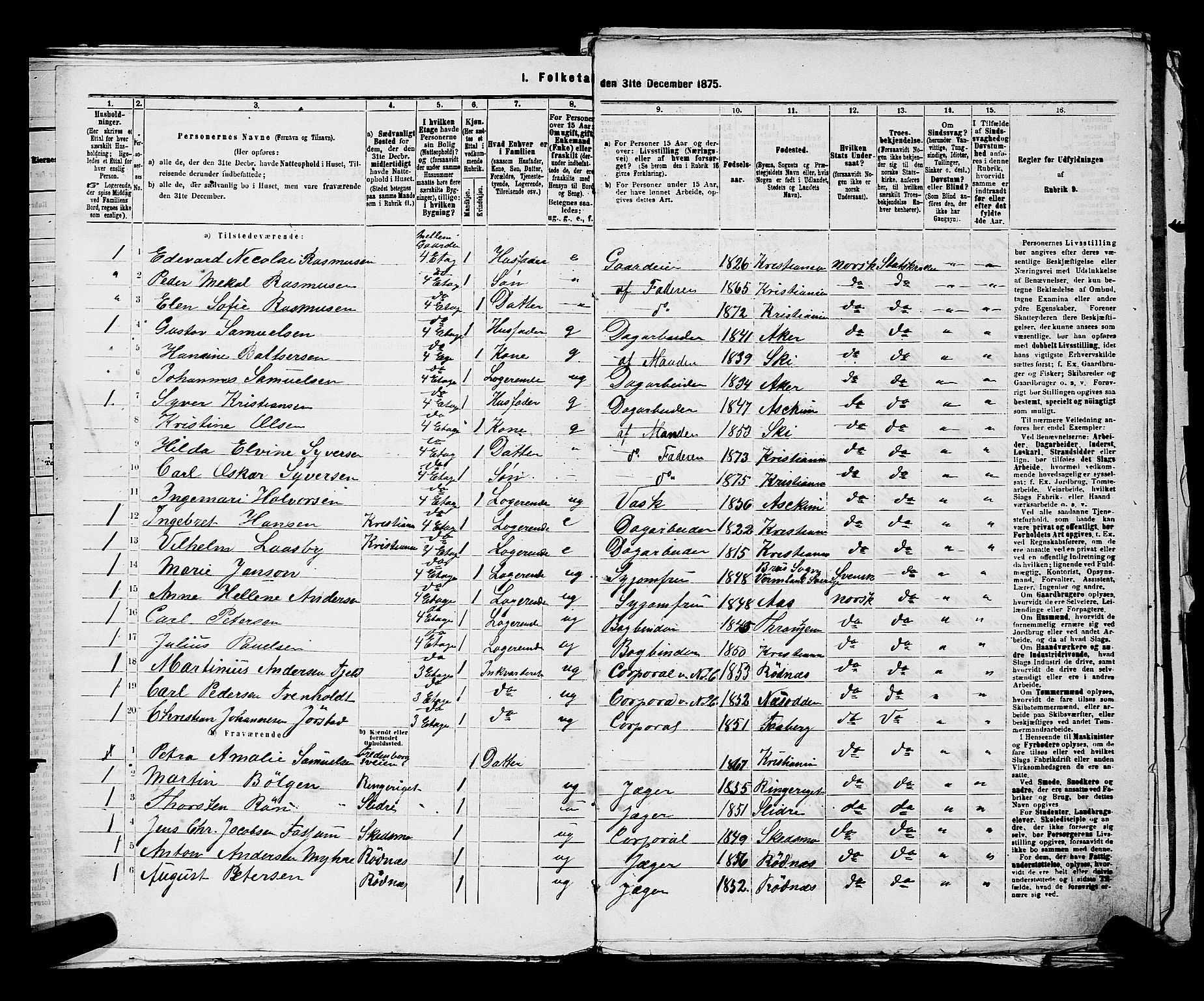 RA, 1875 census for 0301 Kristiania, 1875, p. 4192