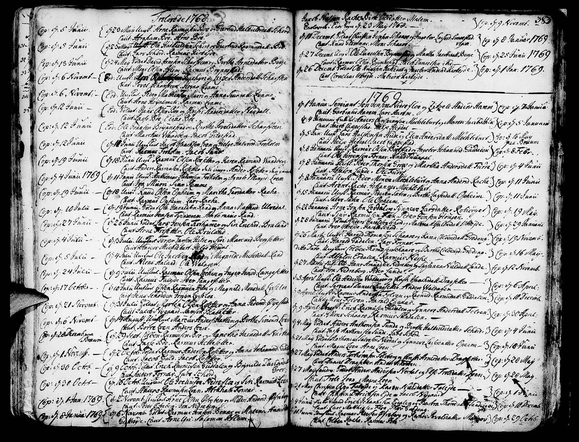 Innvik sokneprestembete, SAB/A-80501: Parish register (official) no. A 1, 1750-1816, p. 383
