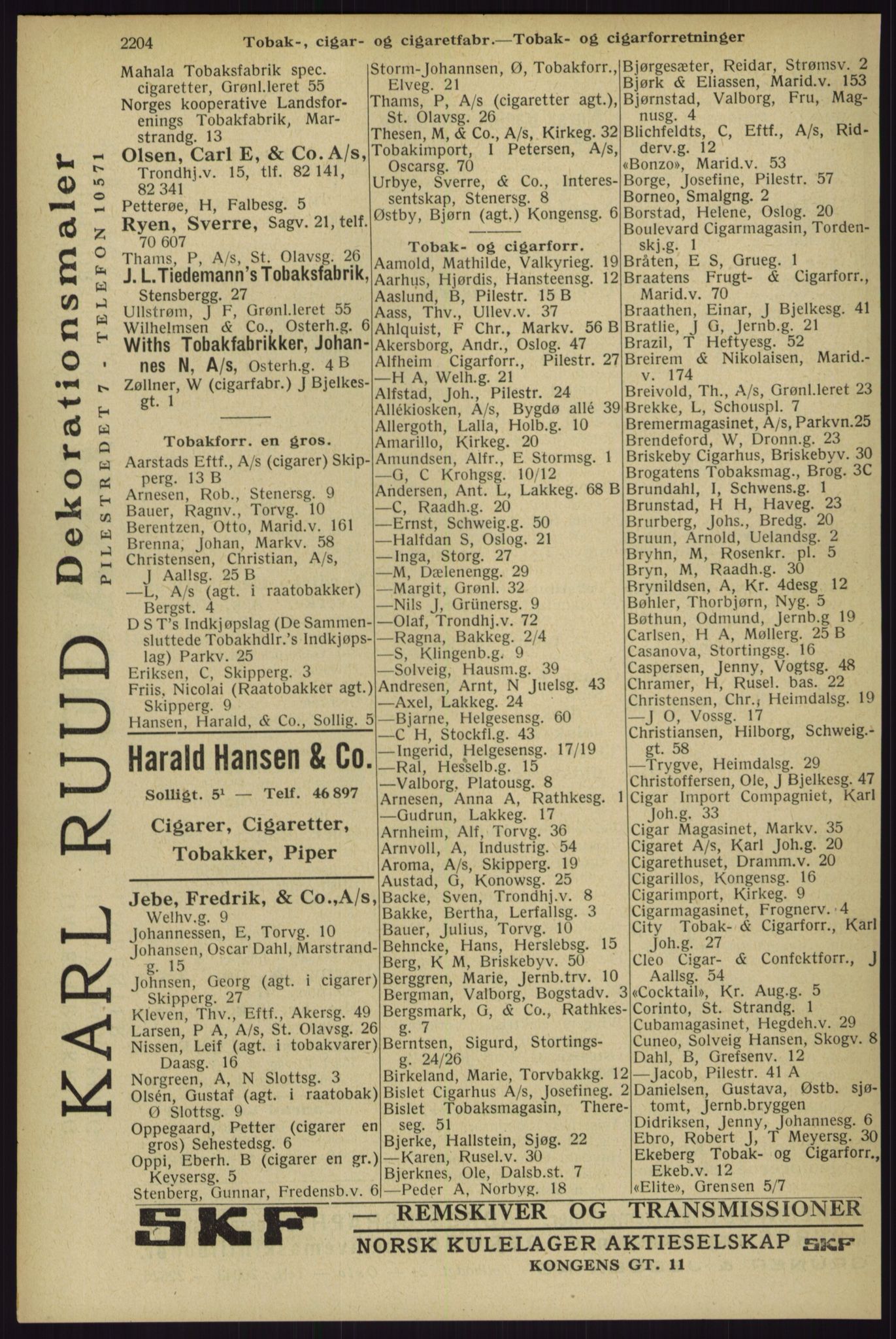 Kristiania/Oslo adressebok, PUBL/-, 1929, p. 2204