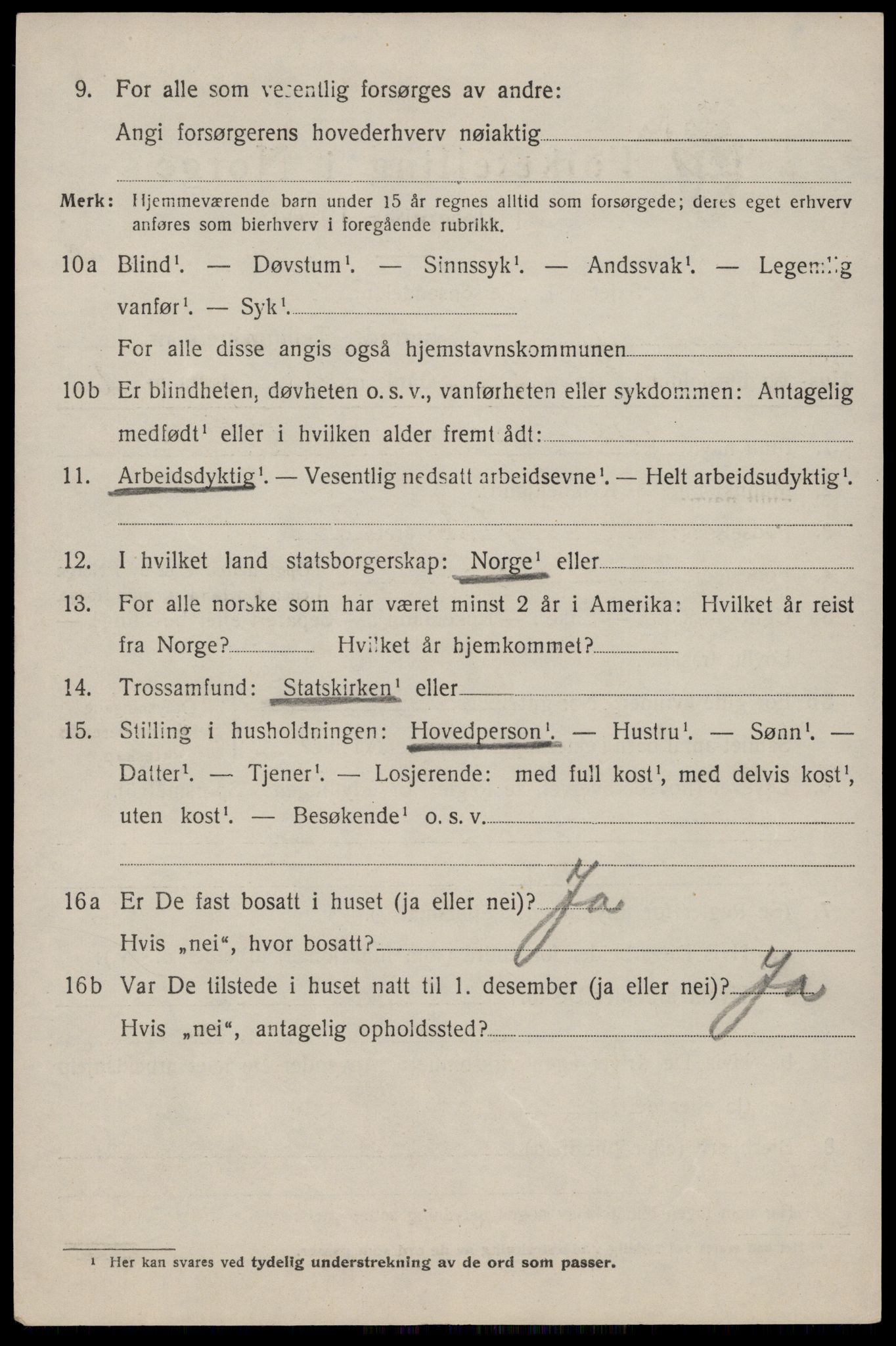 SAST, 1920 census for Sjernarøy, 1920, p. 1243