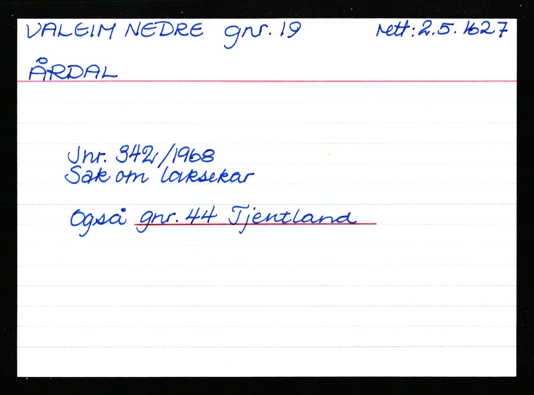 Statsarkivet i Stavanger, AV/SAST-A-101971/03/Y/Yk/L0043: Registerkort sortert etter gårdsnavn: Tysvær - Vanvik indre, 1750-1930, p. 596