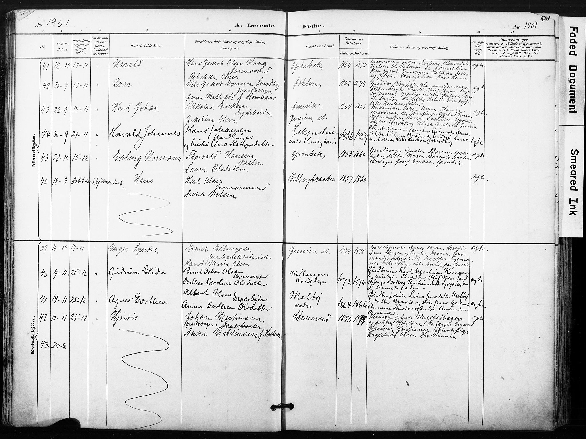 Ullensaker prestekontor Kirkebøker, AV/SAO-A-10236a/F/Fb/L0002: Parish register (official) no. II 2, 1894-1909, p. 49