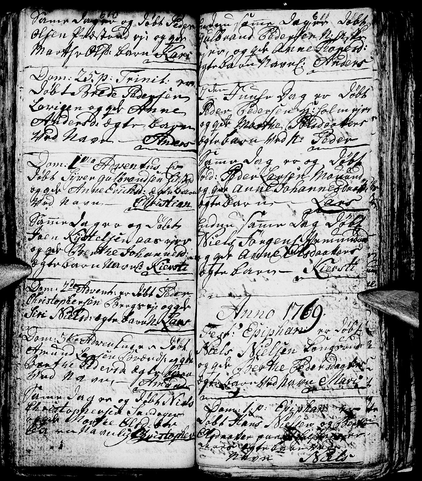 Nes prestekontor, Hedmark, AV/SAH-PREST-020/L/La/L0001: Parish register (copy) no. 1, 1663-1784, p. 610-611