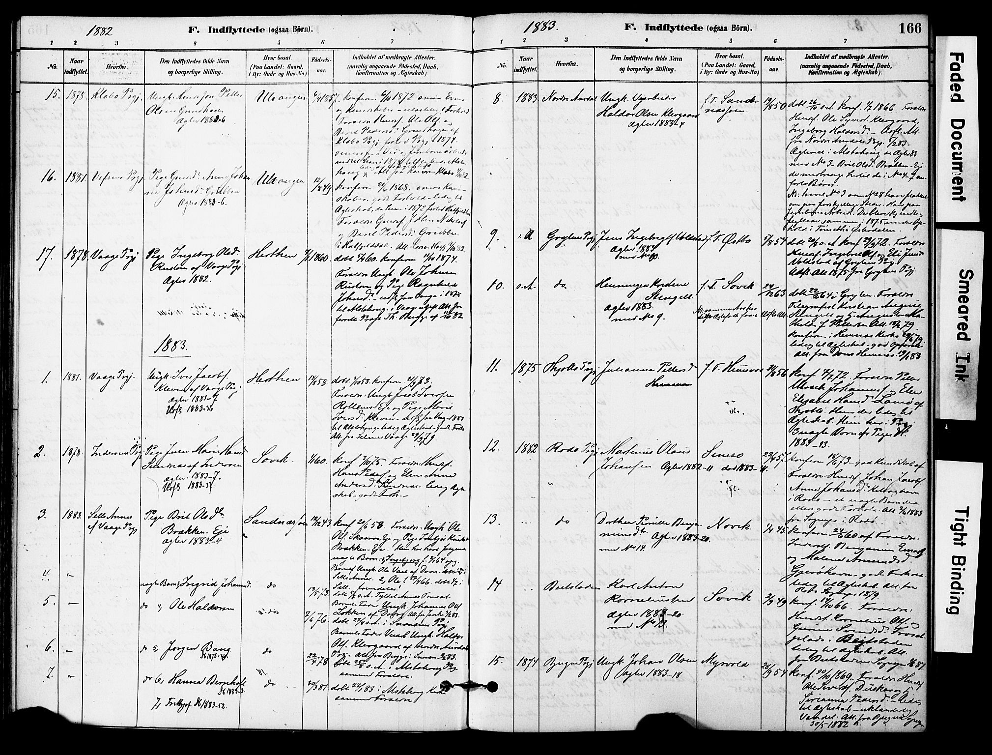 Ministerialprotokoller, klokkerbøker og fødselsregistre - Nordland, AV/SAT-A-1459/830/L0450: Parish register (official) no. 830A14, 1879-1896, p. 166