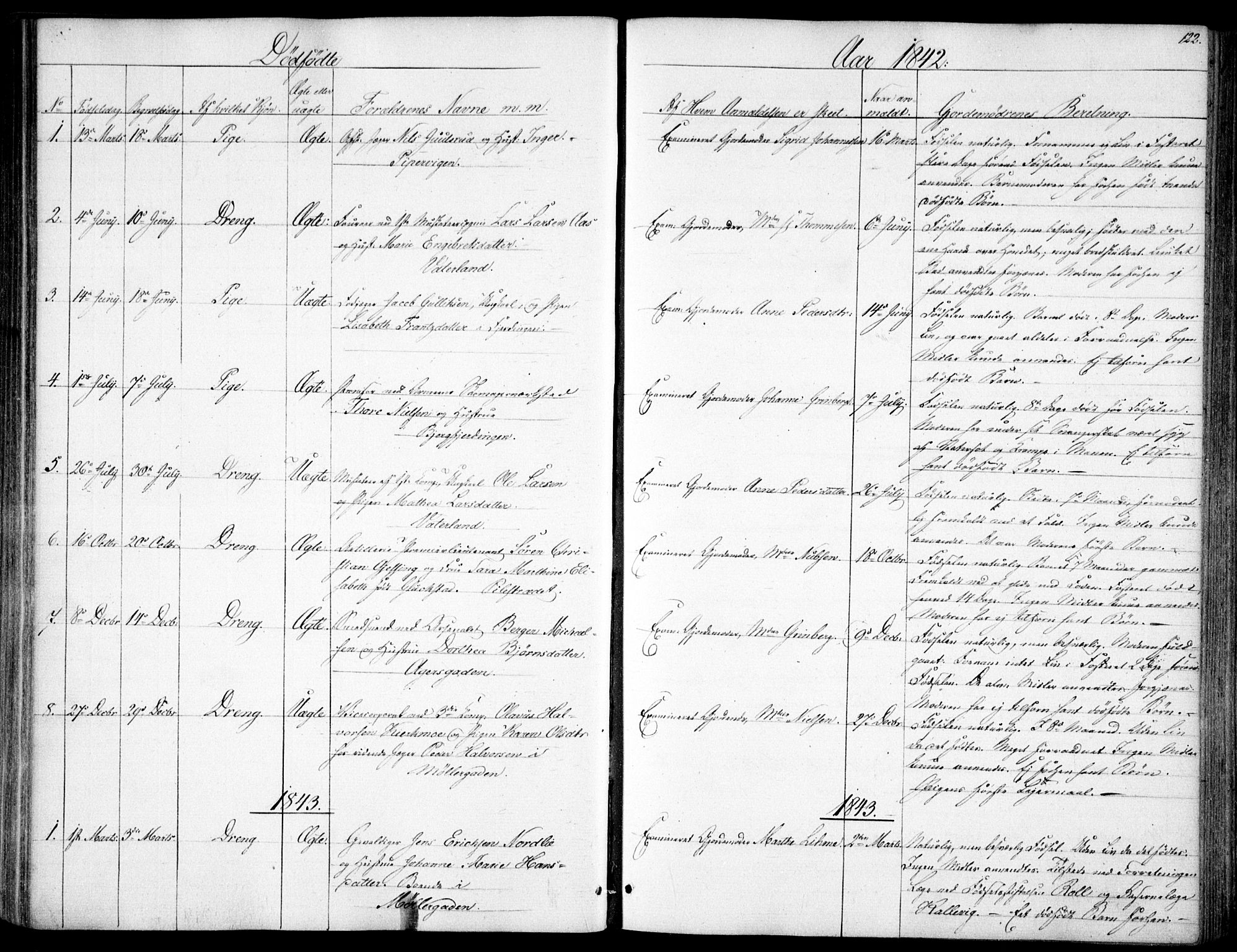 Garnisonsmenigheten Kirkebøker, SAO/A-10846/F/Fa/L0009: Parish register (official) no. 9, 1842-1859, p. 122