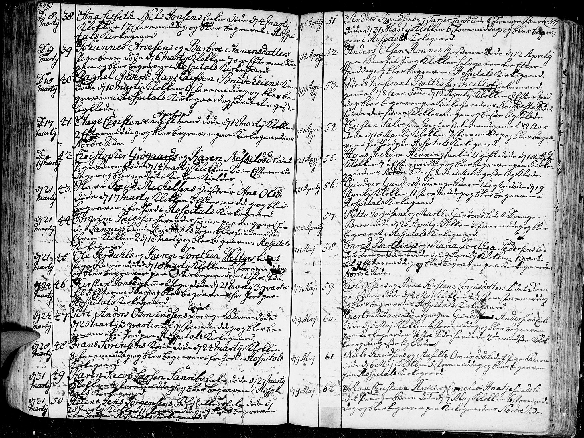 Kristiansand domprosti, AV/SAK-1112-0006/F/Fa/L0001: Parish register (official) no. A 1, 1734-1793, p. 548-549