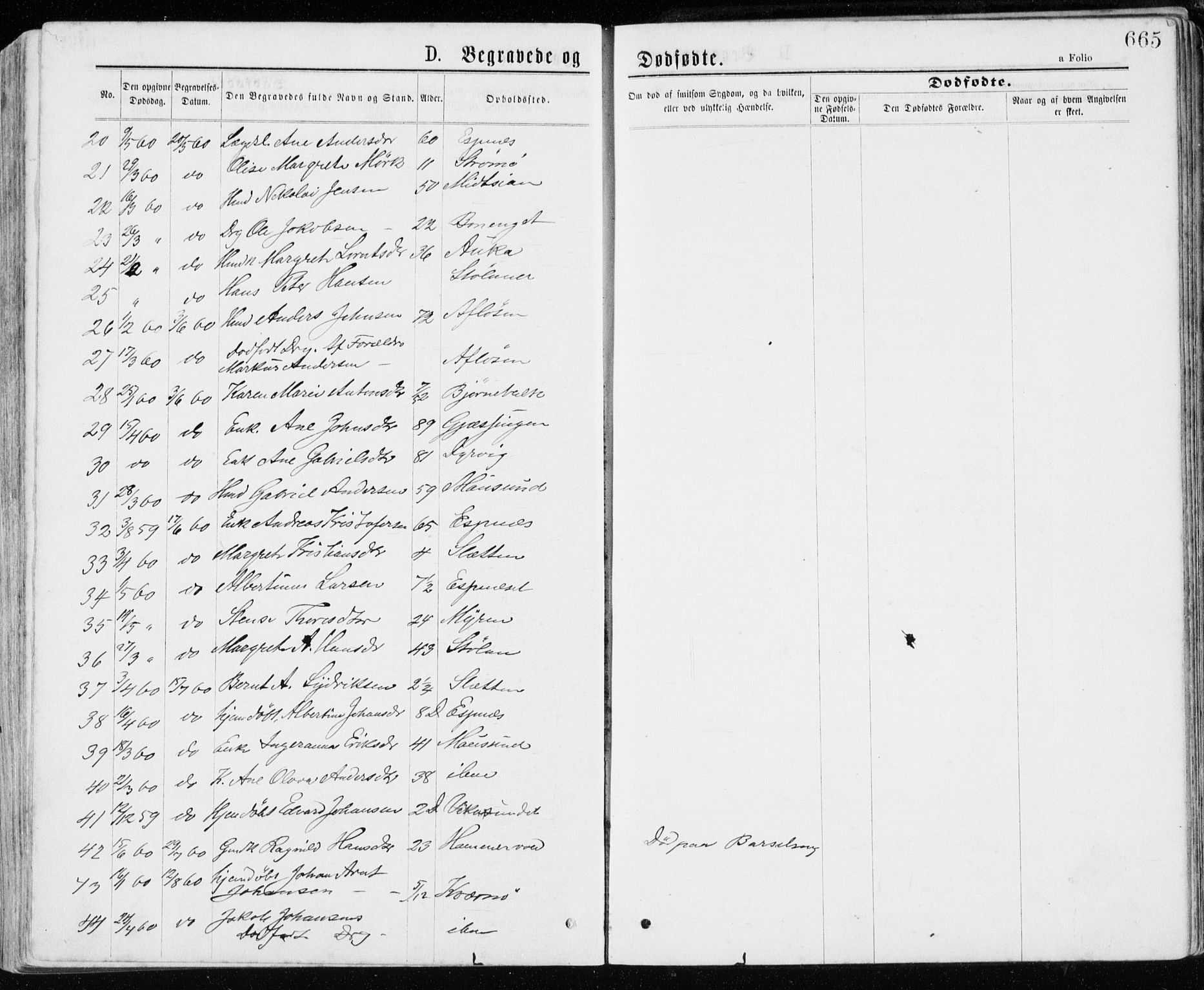 Ministerialprotokoller, klokkerbøker og fødselsregistre - Sør-Trøndelag, SAT/A-1456/640/L0576: Parish register (official) no. 640A01, 1846-1876, p. 665