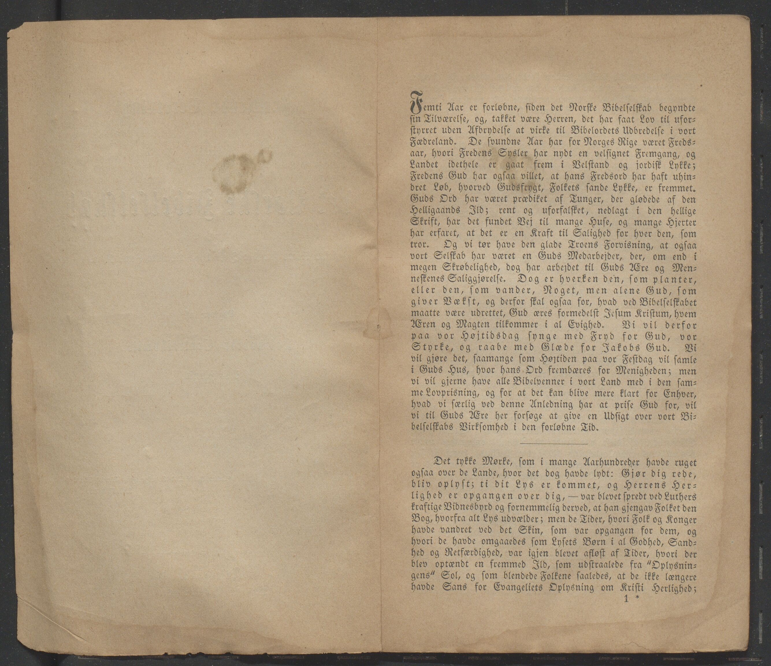 Det Norske Bibelselskap, VID/MDA-A-1528/X/L0002/0001/0001: Årsberetninger / Årsberetning 50 og 51, 1865-1866