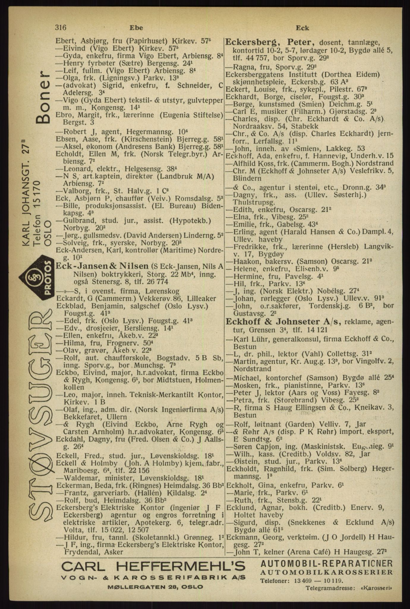 Kristiania/Oslo adressebok, PUBL/-, 1933, p. 316