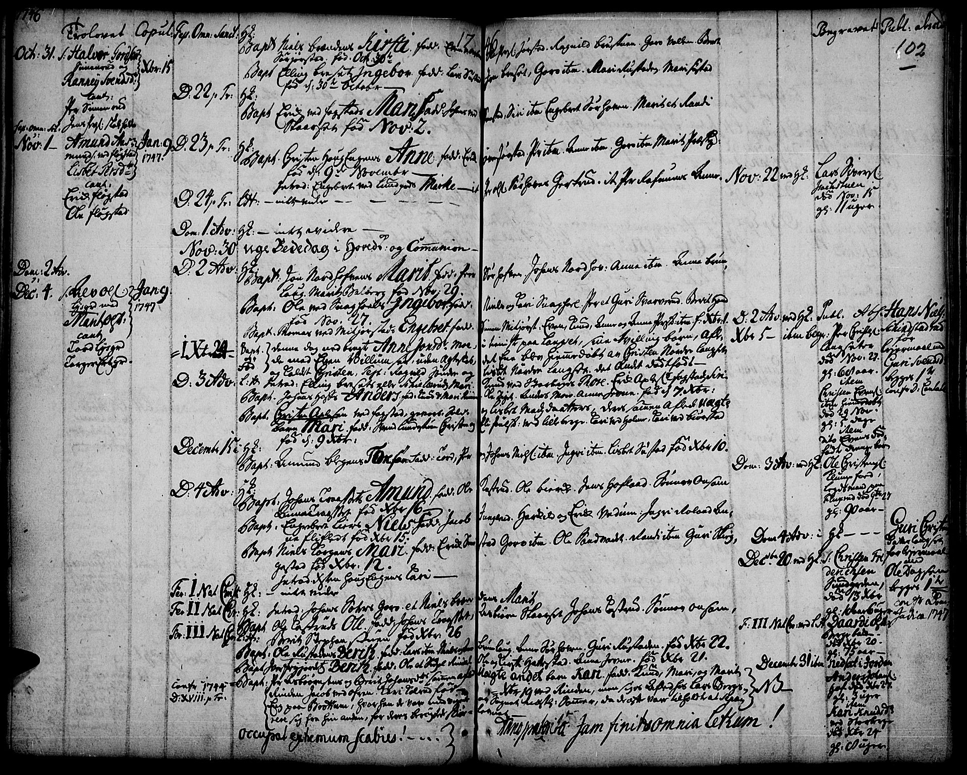 Fåberg prestekontor, AV/SAH-PREST-086/H/Ha/Haa/L0001: Parish register (official) no. 1, 1727-1775, p. 102