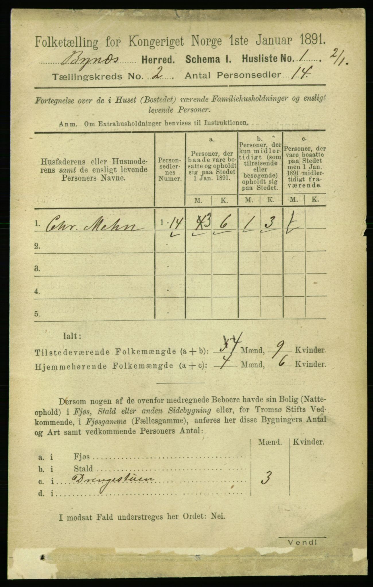 RA, 1891 census for 1655 Byneset, 1891, p. 801