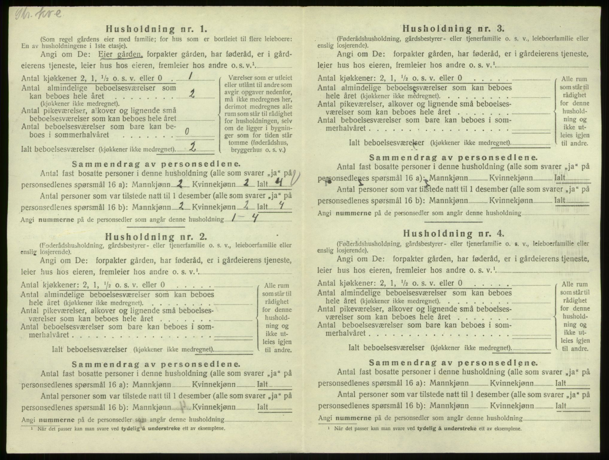 SAB, 1920 census for Austrheim, 1920, p. 113