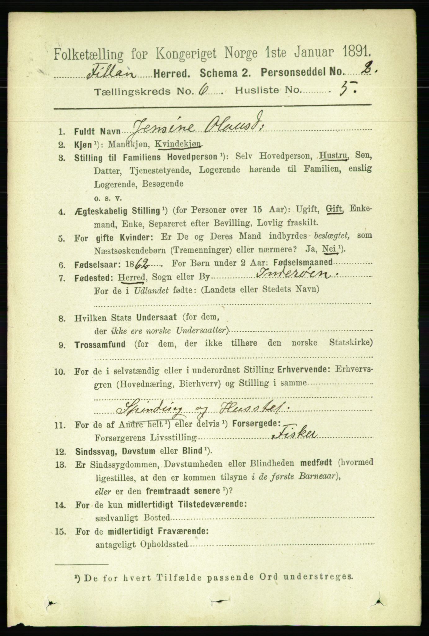 RA, 1891 census for 1616 Fillan, 1891, p. 1294