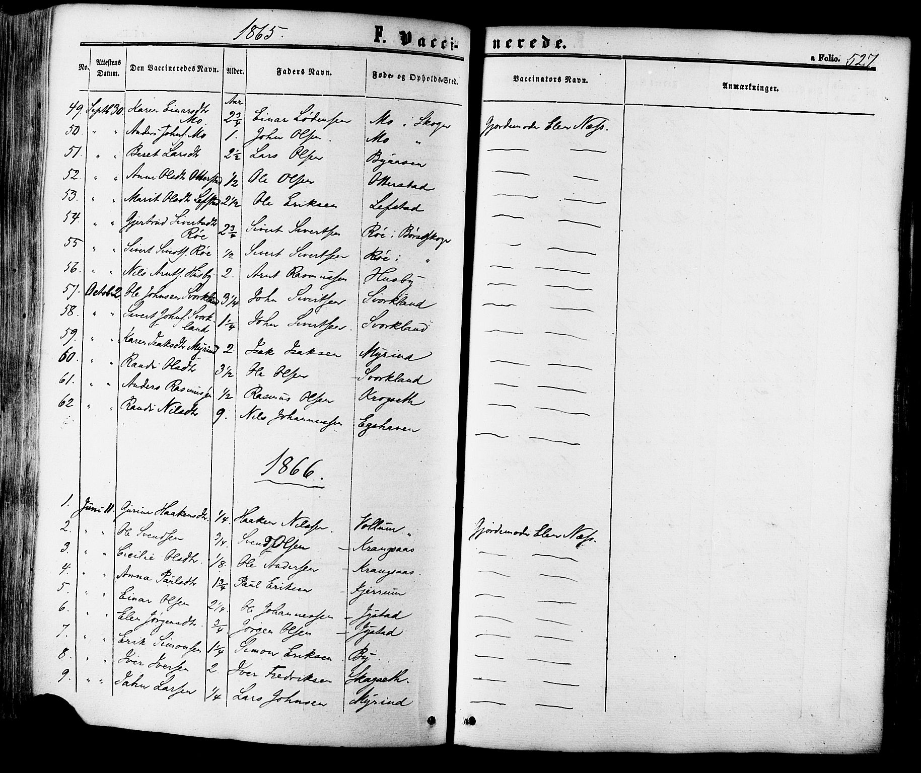 Ministerialprotokoller, klokkerbøker og fødselsregistre - Sør-Trøndelag, AV/SAT-A-1456/665/L0772: Parish register (official) no. 665A07, 1856-1878, p. 527