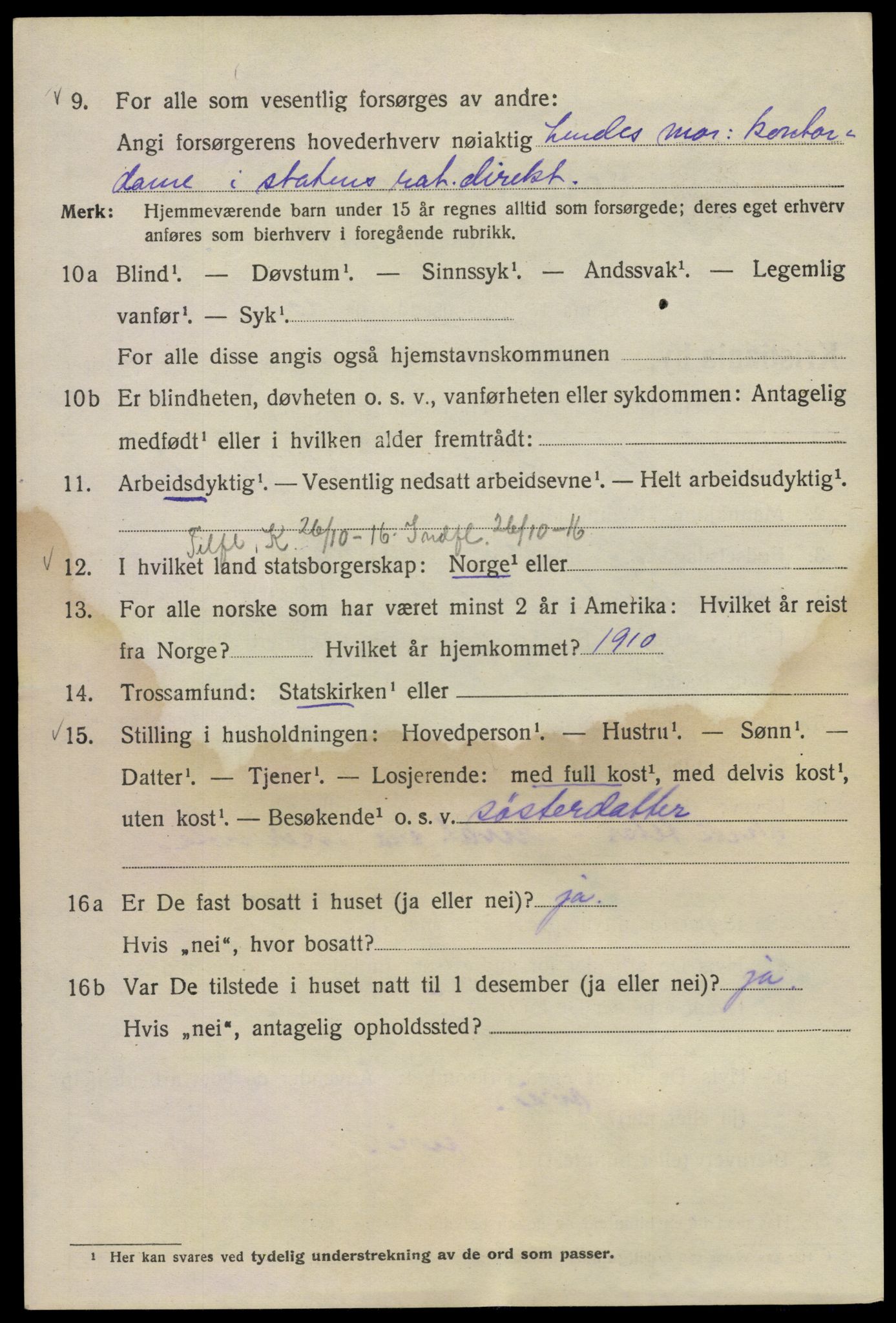 SAO, 1920 census for Kristiania, 1920, p. 215014