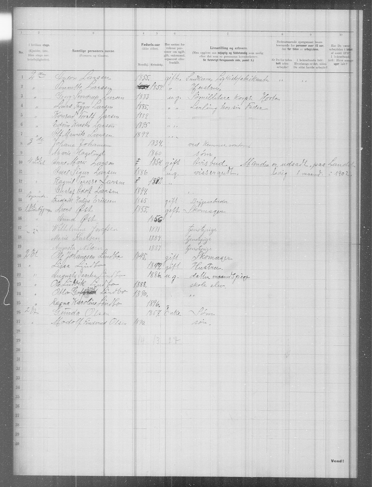 OBA, Municipal Census 1902 for Kristiania, 1902, p. 7857