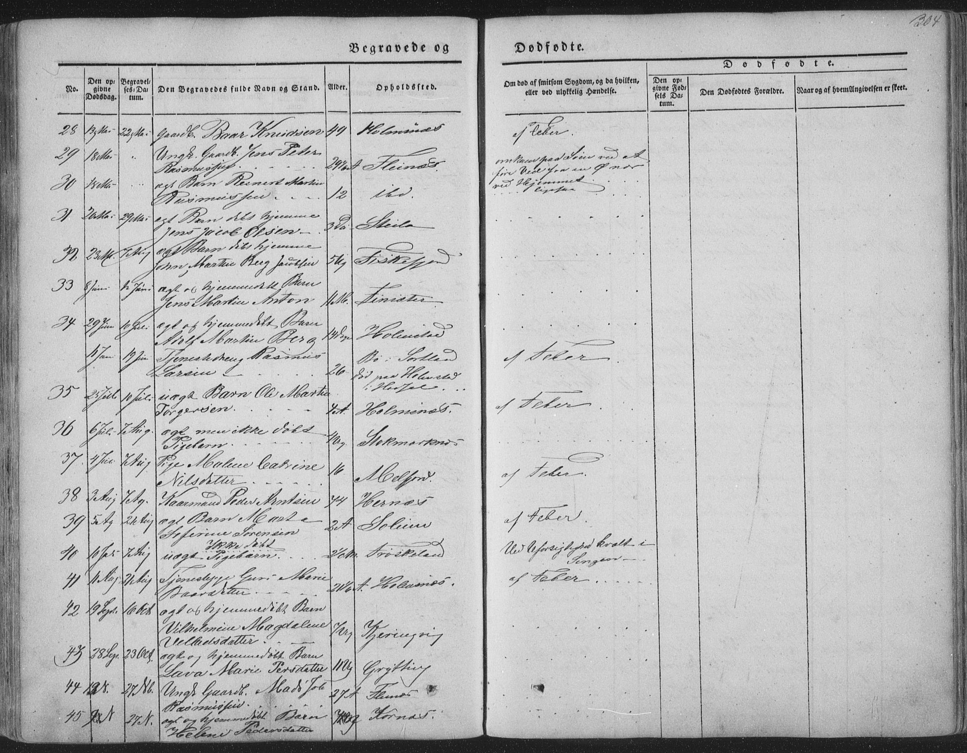 Ministerialprotokoller, klokkerbøker og fødselsregistre - Nordland, AV/SAT-A-1459/888/L1241: Parish register (official) no. 888A07, 1849-1869, p. 304