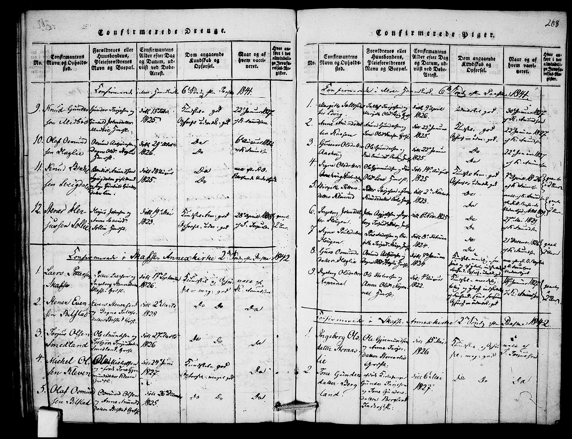 Mo kirkebøker, SAKO/A-286/F/Fb/L0001: Parish register (official) no. II 1, 1814-1844, p. 268