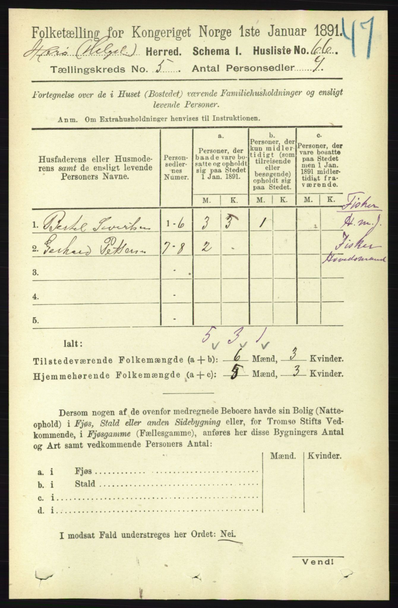 RA, 1891 census for 1818 Herøy, 1891, p. 1393