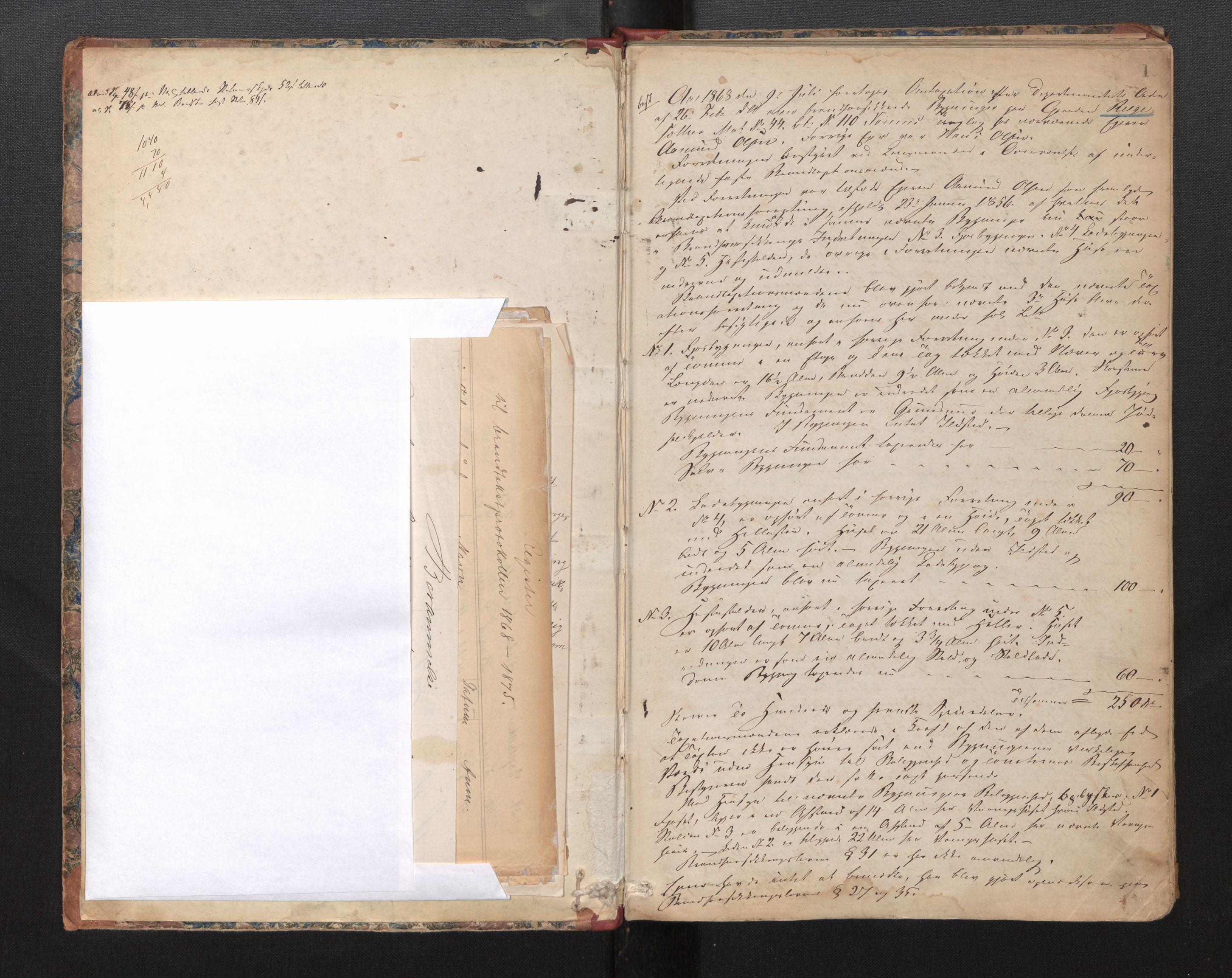 Lensmannen i Sogndal, AV/SAB-A-29901/0012/L0001: Branntakstprotokoll, 1868-1875, p. 1a