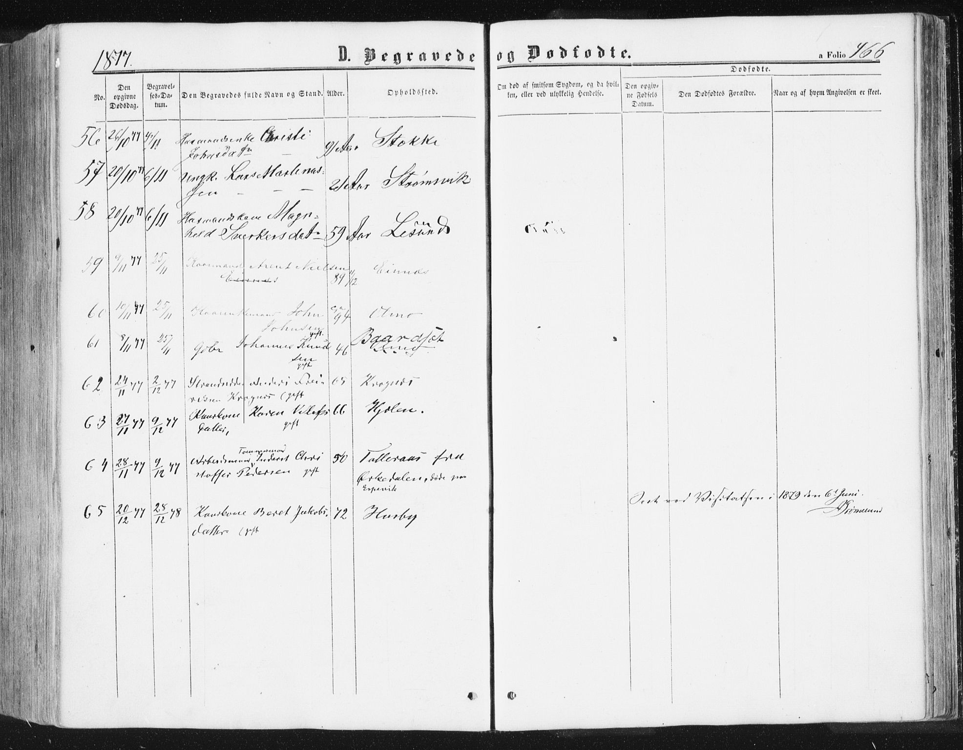 Ministerialprotokoller, klokkerbøker og fødselsregistre - Møre og Romsdal, AV/SAT-A-1454/578/L0905: Parish register (official) no. 578A04, 1859-1877, p. 466