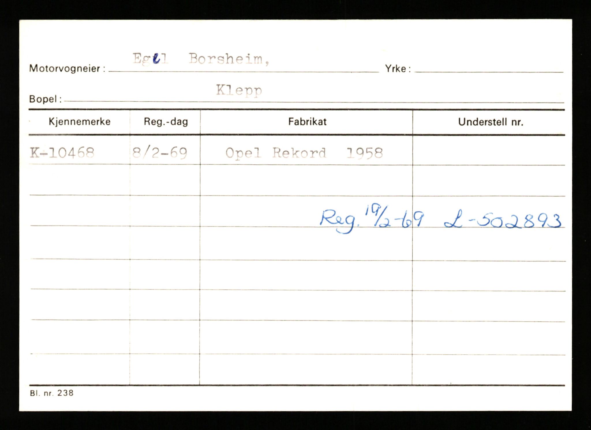 Stavanger trafikkstasjon, AV/SAST-A-101942/0/G/L0003: Registreringsnummer: 10466 - 15496, 1930-1971, p. 3