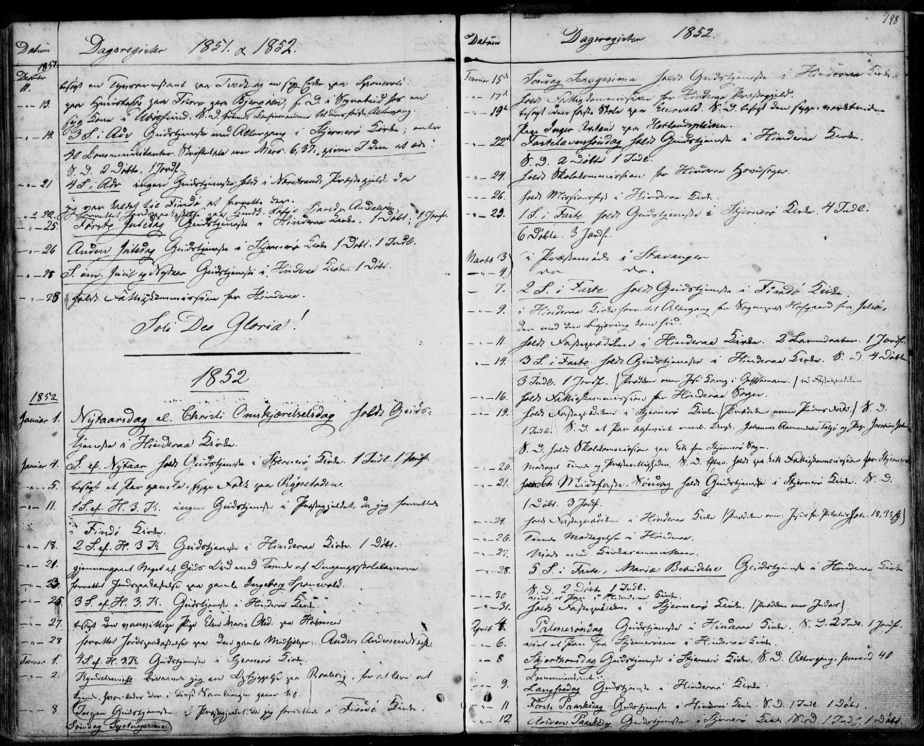 Nedstrand sokneprestkontor, SAST/A-101841/01/IV: Parish register (official) no. A 8, 1839-1860, p. 198