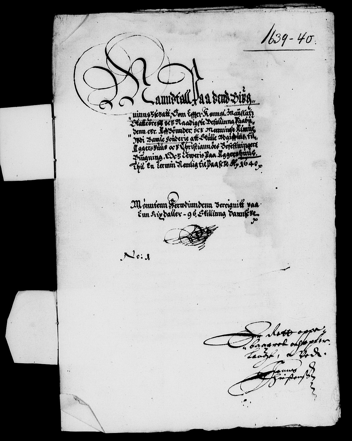 Rentekammeret inntil 1814, Reviderte regnskaper, Lensregnskaper, AV/RA-EA-5023/R/Rb/Rbp/L0023: Bratsberg len, 1639-1640