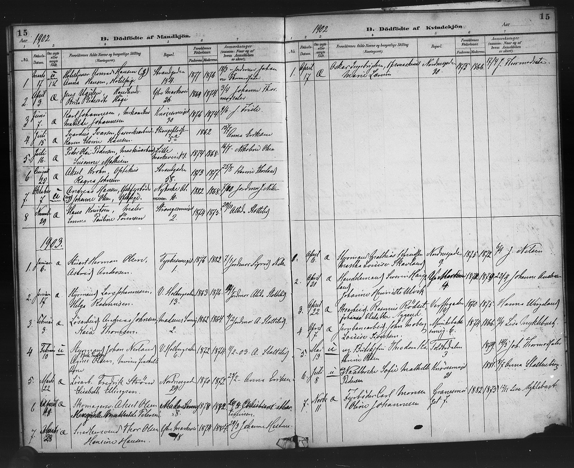 Nykirken Sokneprestembete, SAB/A-77101/H/Haa/L0048: Parish register (official) no. F 1, 1882-1916, p. 15