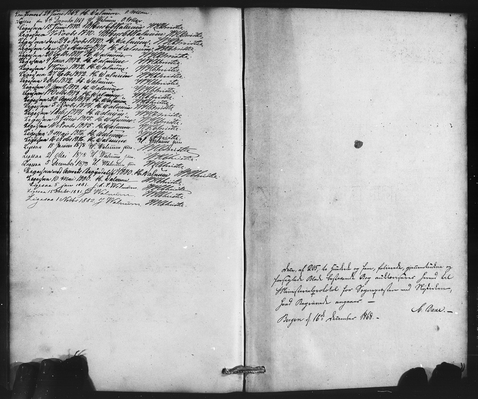 Nykirken Sokneprestembete, SAB/A-77101/H/Haa/L0043: Parish register (official) no. E 3, 1869-1882