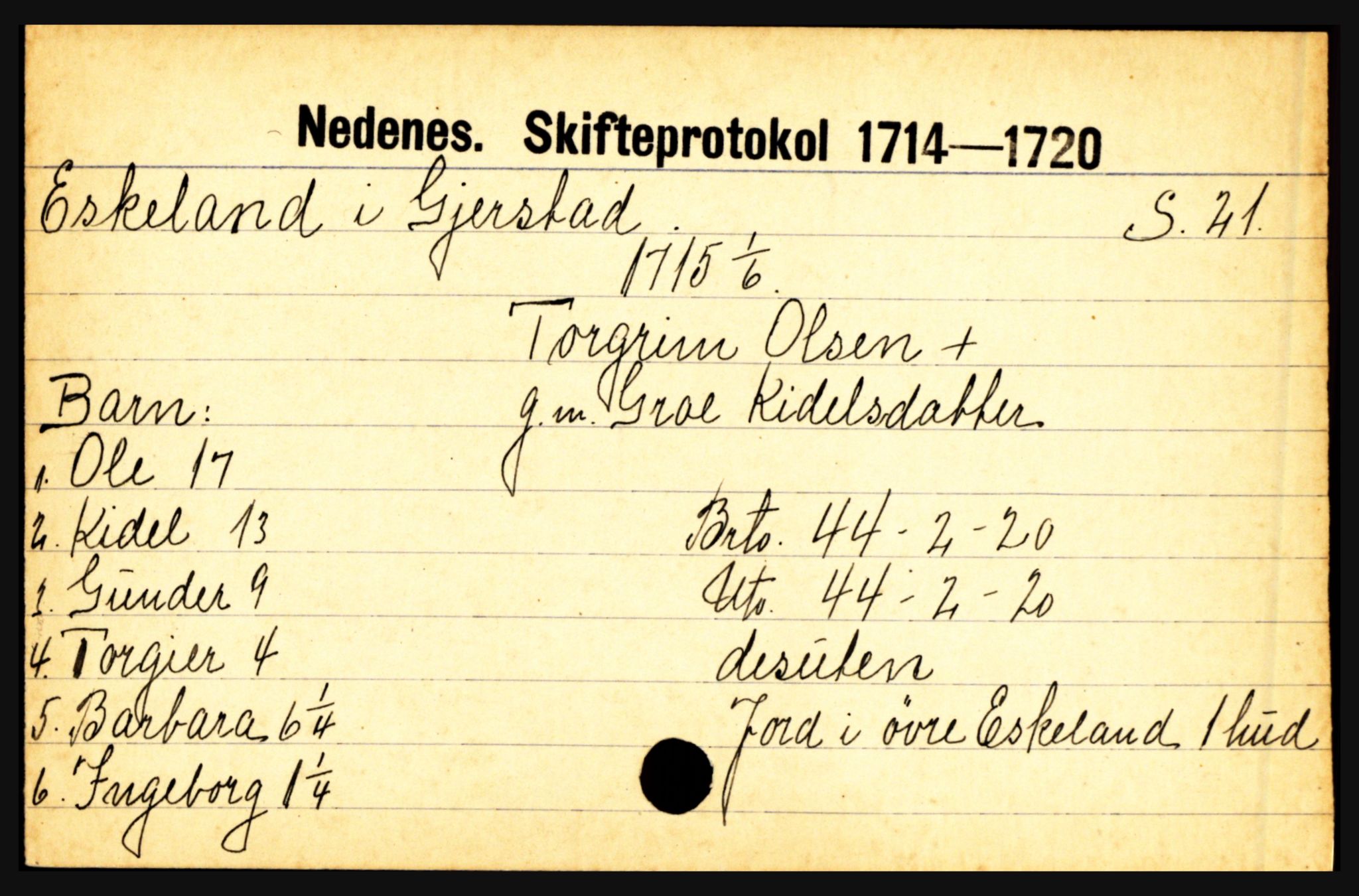 Nedenes sorenskriveri før 1824, AV/SAK-1221-0007/H, p. 6223