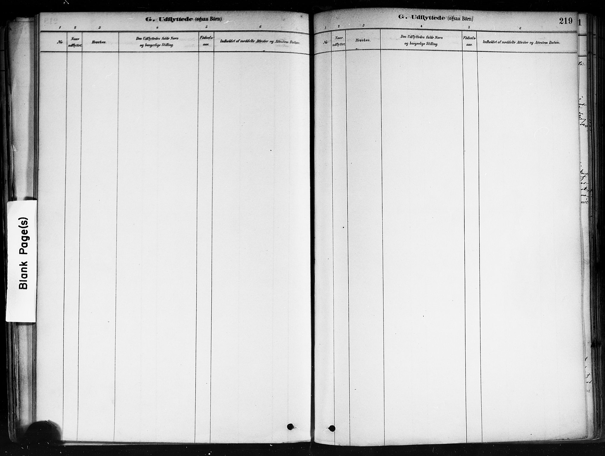 Strømsø kirkebøker, AV/SAKO-A-246/F/Fa/L0022: Parish register (official) no. I 22, 1879-1899, p. 219