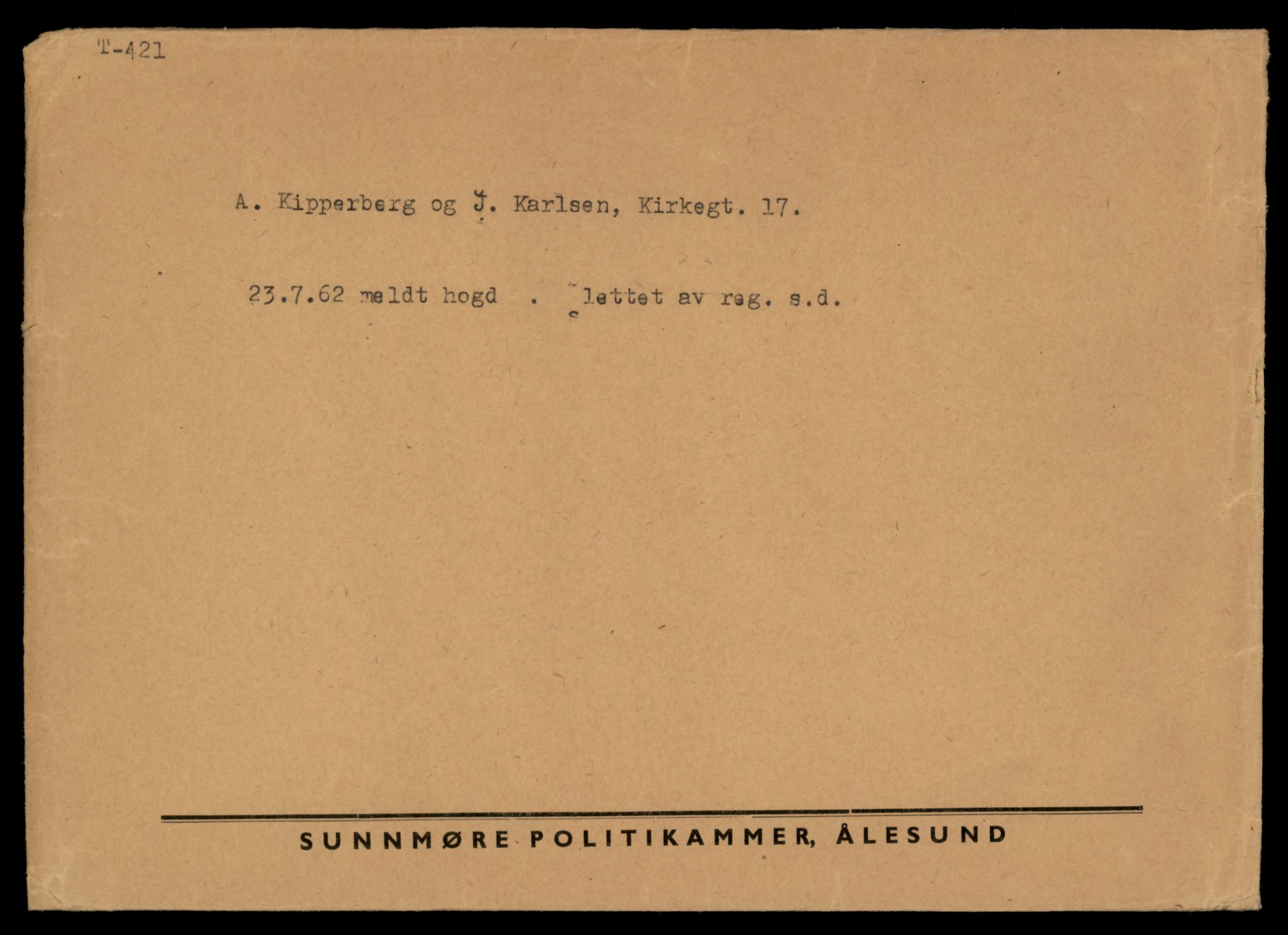 Møre og Romsdal vegkontor - Ålesund trafikkstasjon, SAT/A-4099/F/Fe/L0004: Registreringskort for kjøretøy T 341 - T 442, 1927-1998, p. 2276