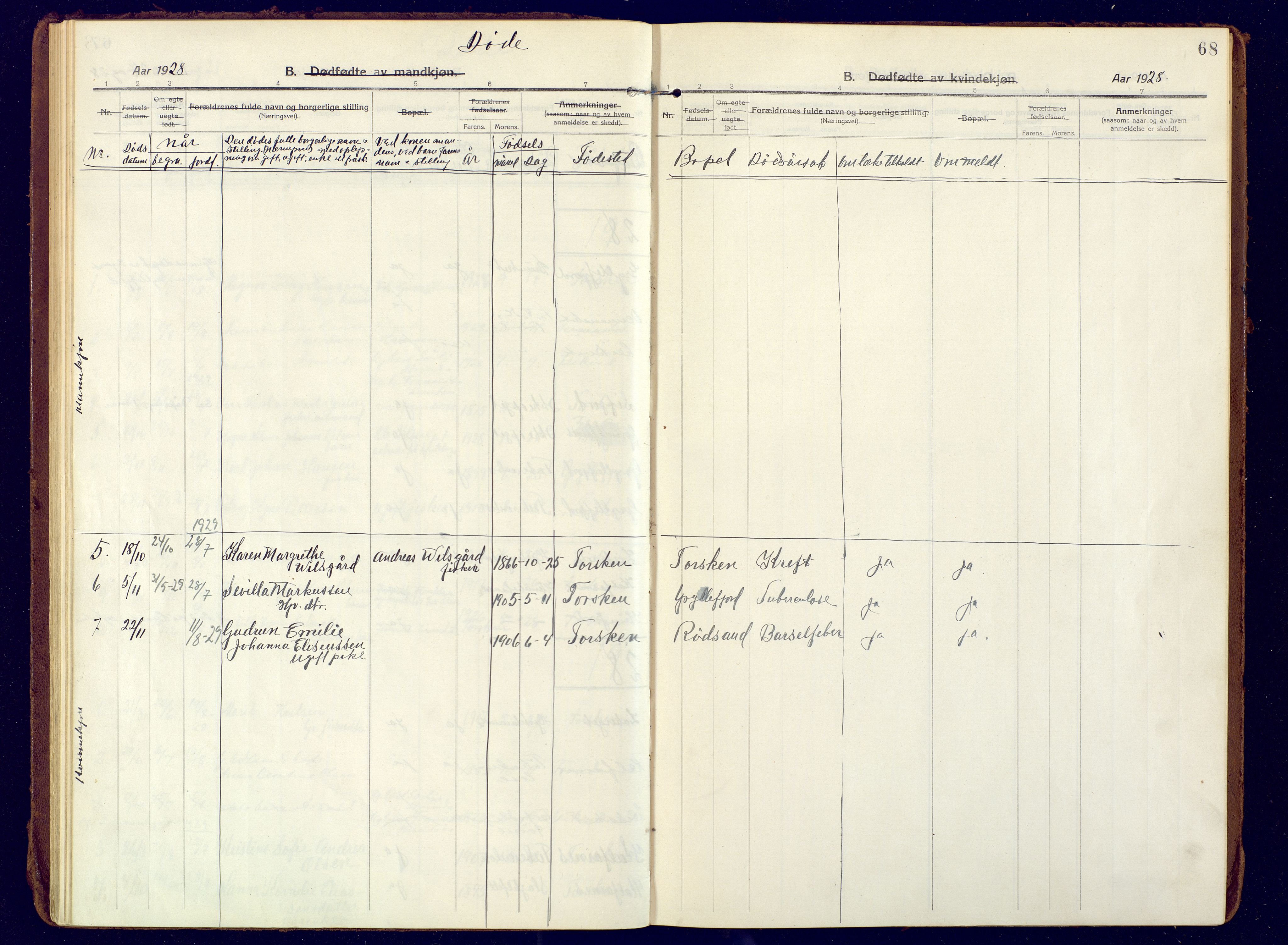 Berg sokneprestkontor, AV/SATØ-S-1318/G/Ga/Gaa/L0010kirke: Parish register (official) no. 10, 1916-1928, p. 68
