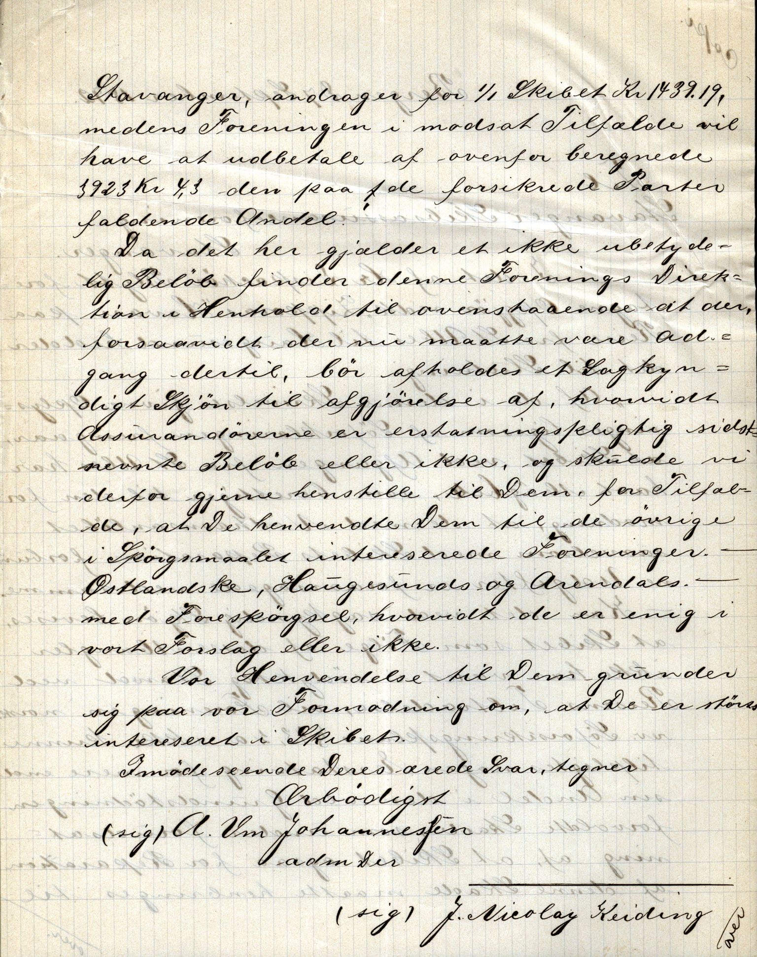 Pa 63 - Østlandske skibsassuranceforening, VEMU/A-1079/G/Ga/L0028/0004: Havaridokumenter / Hurtig, Helene, Hans Nielsen Hauge, Telefon, Zeppora, 1892, p. 26