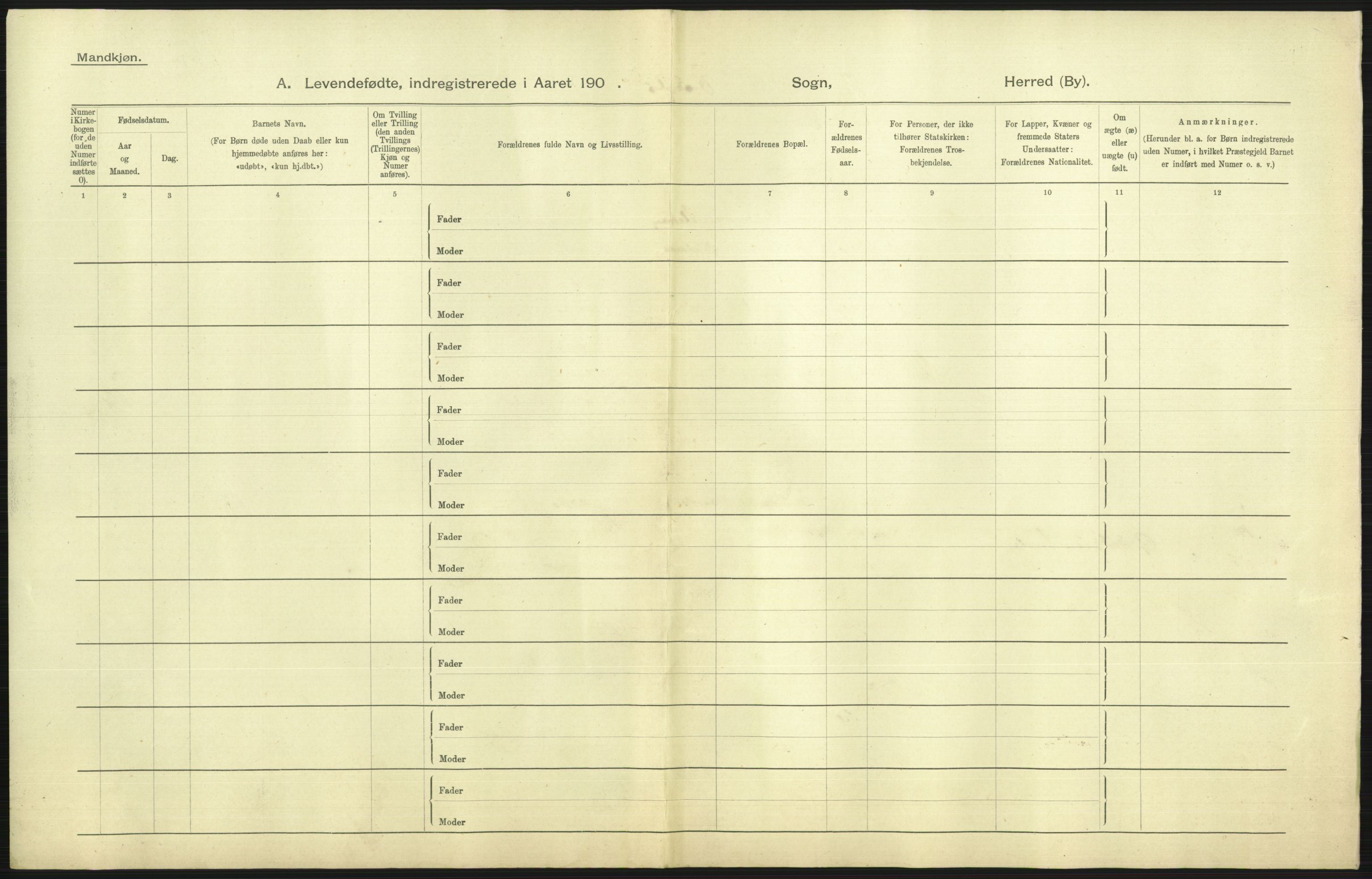 Statistisk sentralbyrå, Sosiodemografiske emner, Befolkning, AV/RA-S-2228/D/Df/Dfa/Dfab/L0023: Finnmarkens amt: Fødte, gifte, døde, 1904, p. 155